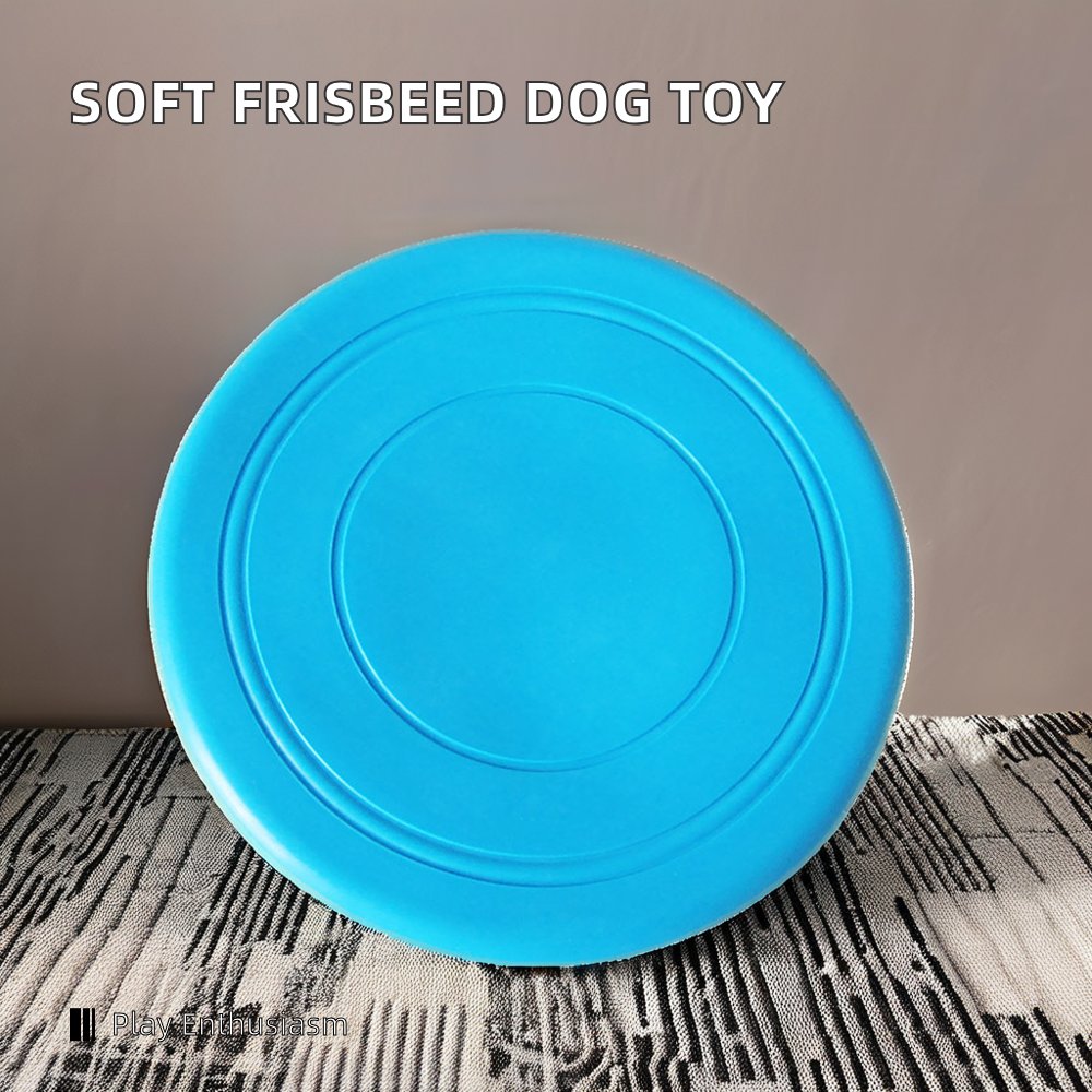 Sustainable TPR Flying Disc Pet Toy Soft Frisbeed Dog Toys for Training Bite-resistant Flying Balls Silicone OEM CN;GUA