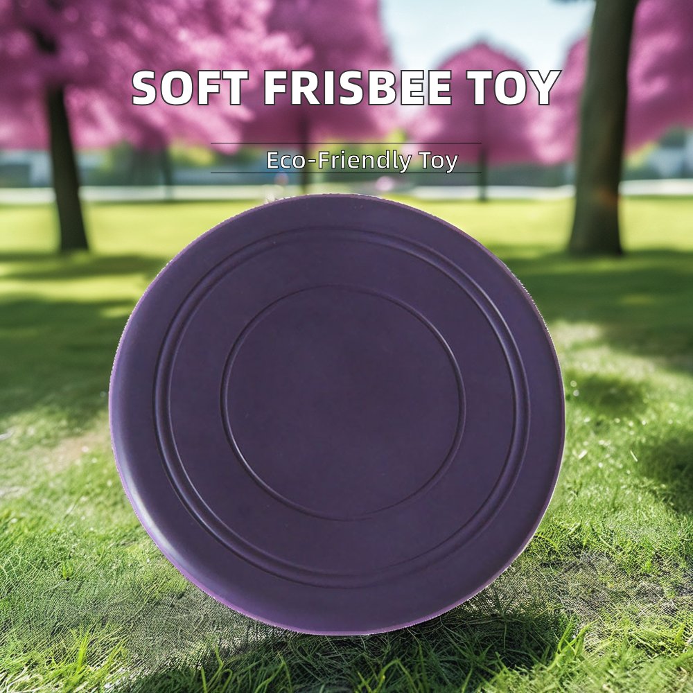 Sustainable TPR Flying Disc Pet Toy Soft Frisbeed Dog Toys for Training Bite-resistant Flying Balls Silicone OEM CN;GUA
