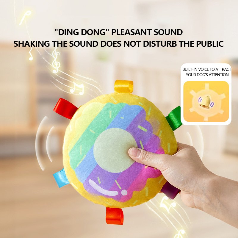 SUREWALHOME Dog Chew Toy with Sound Durable Soft Squeaky Dog Frisbee Toy