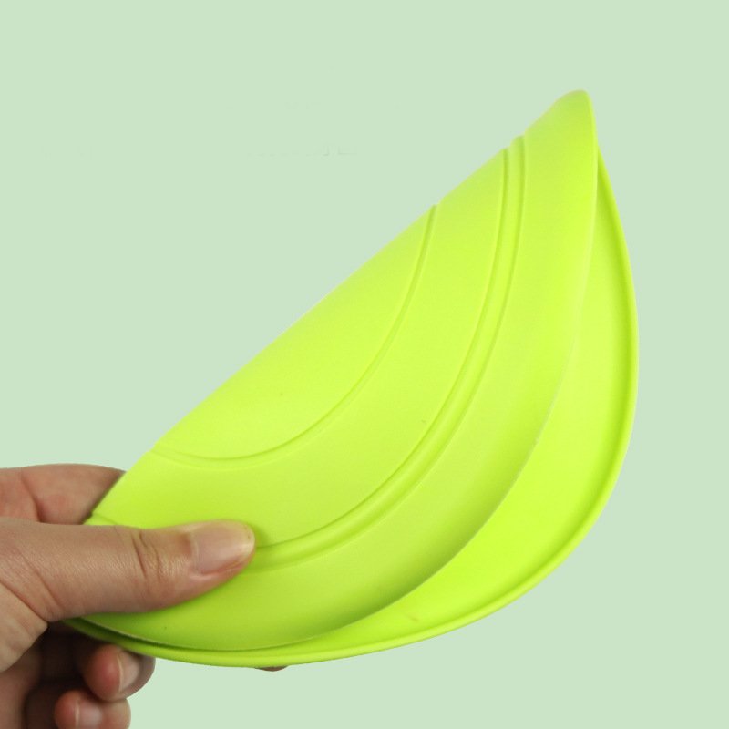 Wholesale Custom Eco Friendly Pet Rubber Play Mat Outdoor Dog Training Throwing Toys Silicone Frisbees for Game Exercise