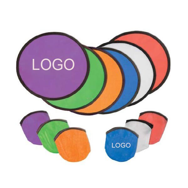 HLY Custom Outdoor Kids Flying Frisbeed Sports Toy Foldable Flyer Folding Handheld Fan Nylon Round Disc