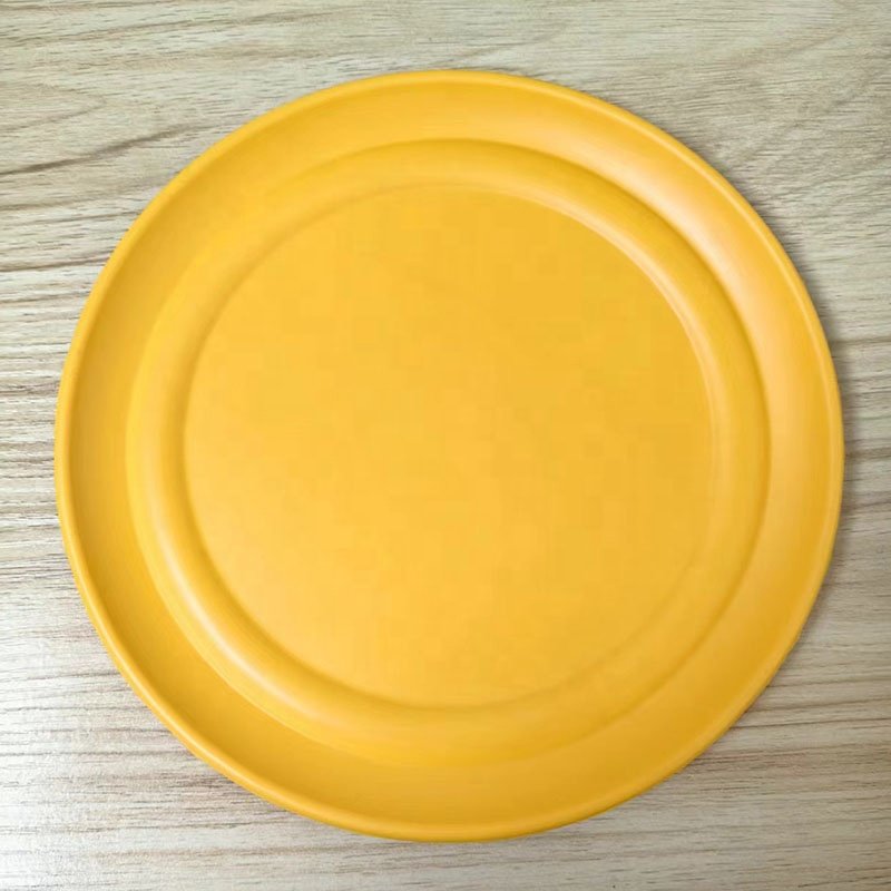 No logo no pattern PU foam yellow Frisbee, you can DIY any pattern flying disc soft foam material will not hurt skin