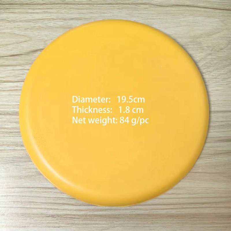 No logo no pattern PU foam yellow Frisbee, you can DIY any pattern flying disc soft foam material will not hurt skin