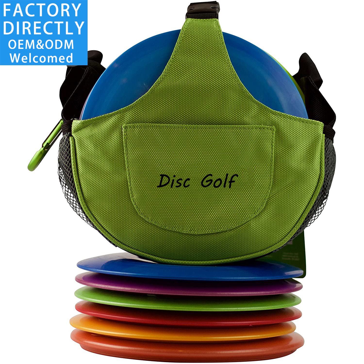 Customs outdoor large capacity disc golf bag with bottle holder