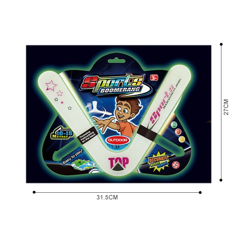 PREMIUM CUSTOM V SHAPE BOOMERANG GLOW IN THE NIGHT BOOMERANG FRISBEED FOR OUTDOOR