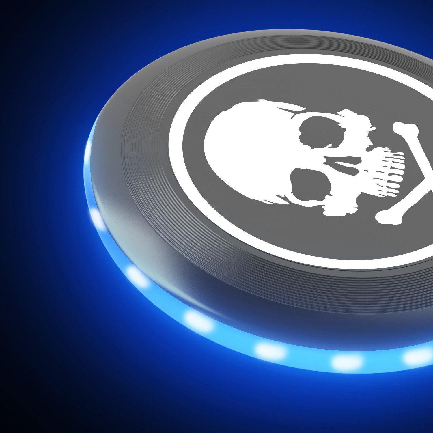 Factory Custom Professional 190g PE Glow in the dark frisbee Type-C interface flying disc frisbee with led lights