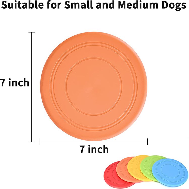 TPR Dogs Frisbee Training Interactive Toys Puppy Flyer Toy Dog Lightweight Soft Floating Saucer for Small Medium Dog Outdoor