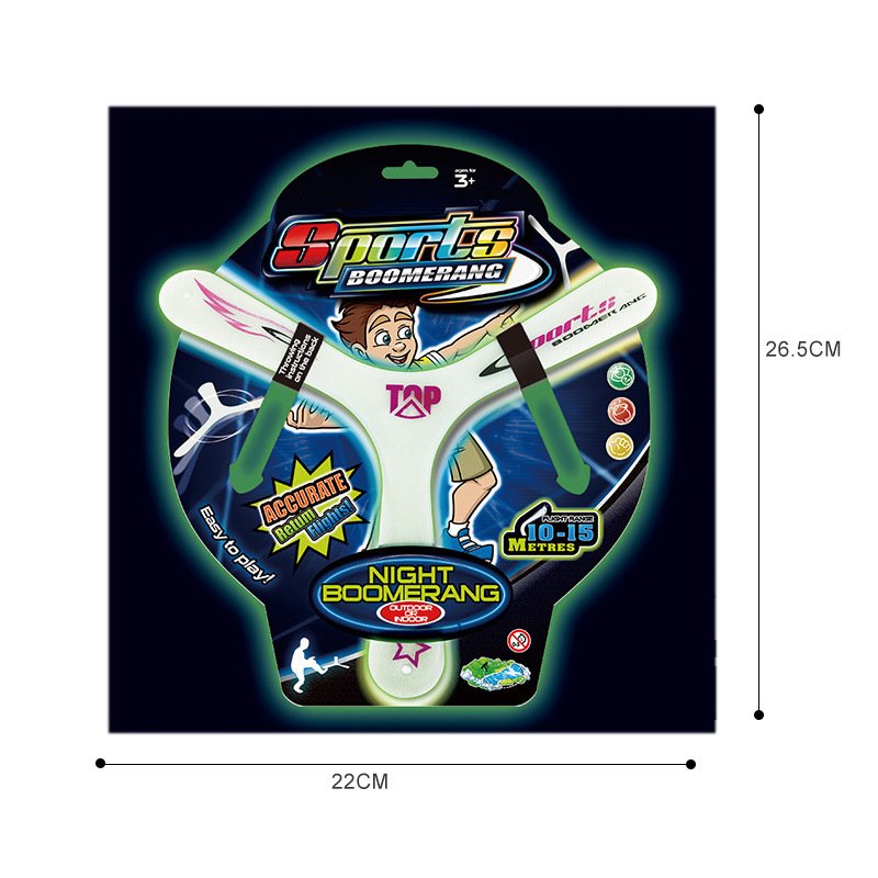 LOW COST PROMOTION CUSTOM Y SHAPE BOOMERANG GLOW IN THE NIGHT BOOMERANG FRISBEED FOR OUTDOOR