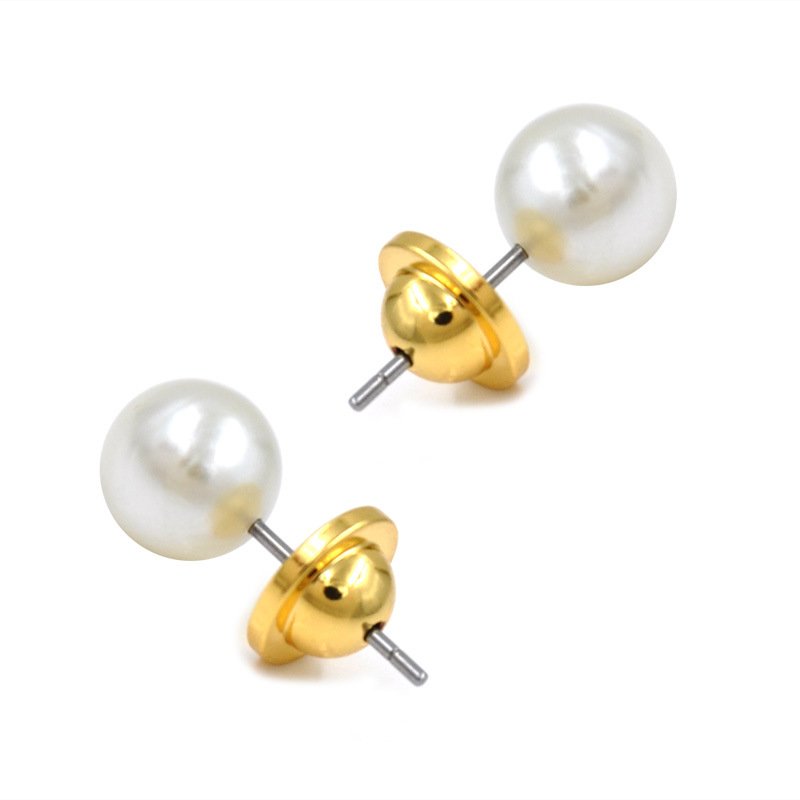 18k Gold Plated Frisbee Ear Plug Ufo-Shaped Earrings Locks Gold Ufo Ear Studs Buckle Cap Earrings Accessories