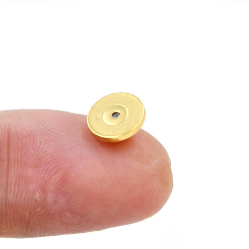 18k Gold Plated Frisbee Ear Plug Ufo-Shaped Earrings Locks Gold Ufo Ear Studs Buckle Cap Earrings Accessories