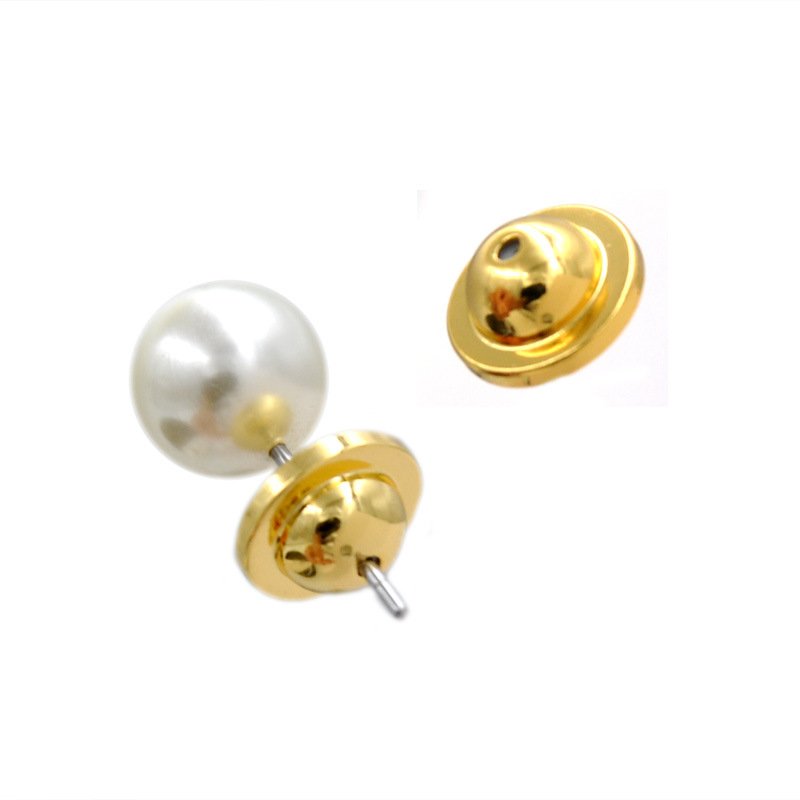 18k Gold Plated Frisbee Ear Plug Ufo-Shaped Earrings Locks Gold Ufo Ear Studs Buckle Cap Earrings Accessories