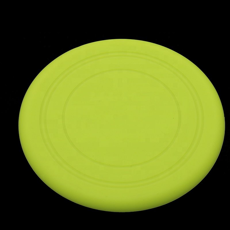 Outdoor sports throwing toys glow in dark 7" custom silicone frisbeed