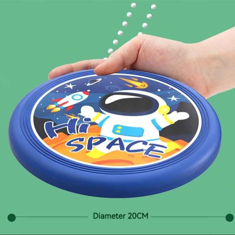 Wholesale custom logo printing cartoon children Pu flying disc throwing frisbeed inflatable toys for kids outdoor sports