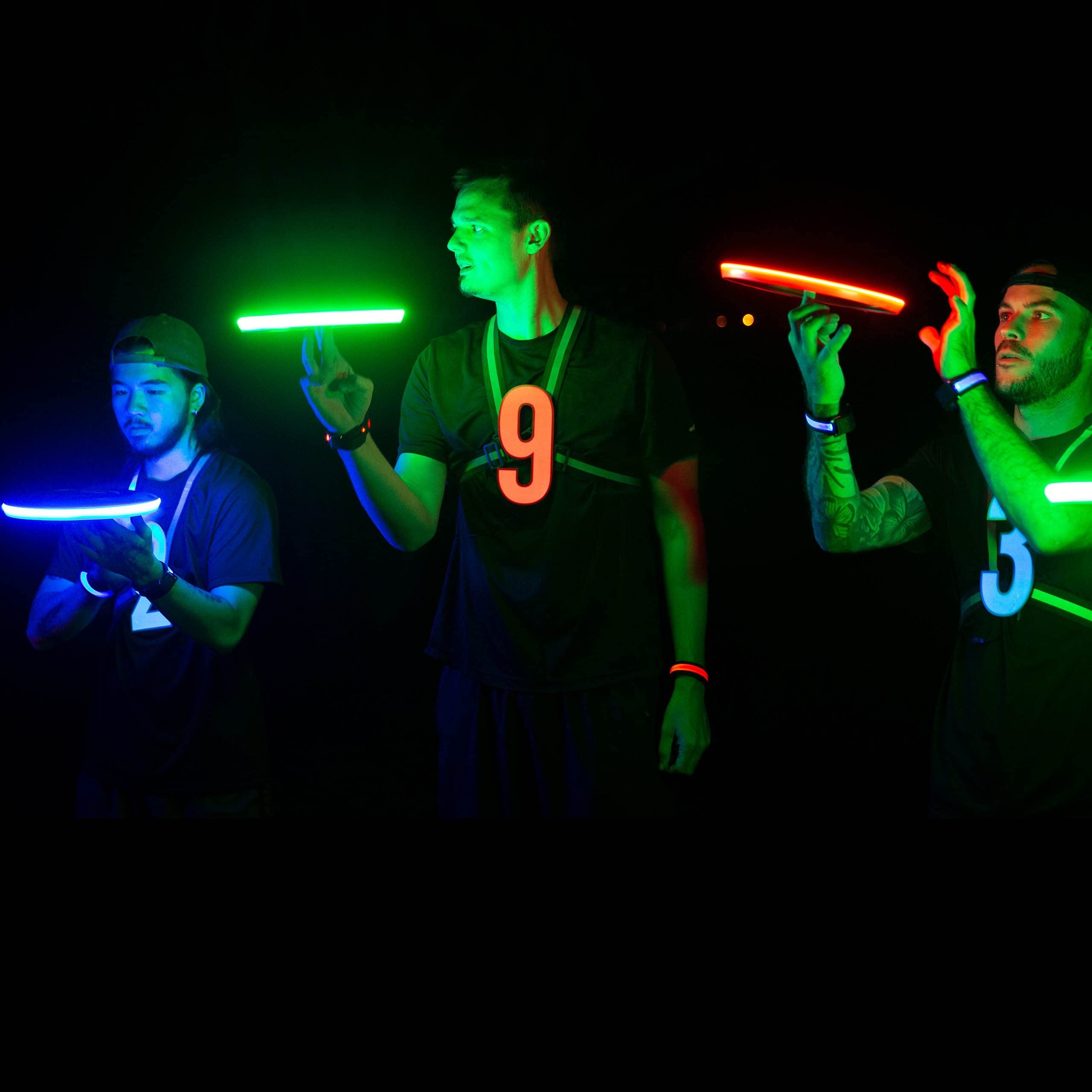 Frisbee custom logo Smart Auto Light Up 360 LED Flying Disc PE Frisbee for Adult Outdoor Beach & Camping Games