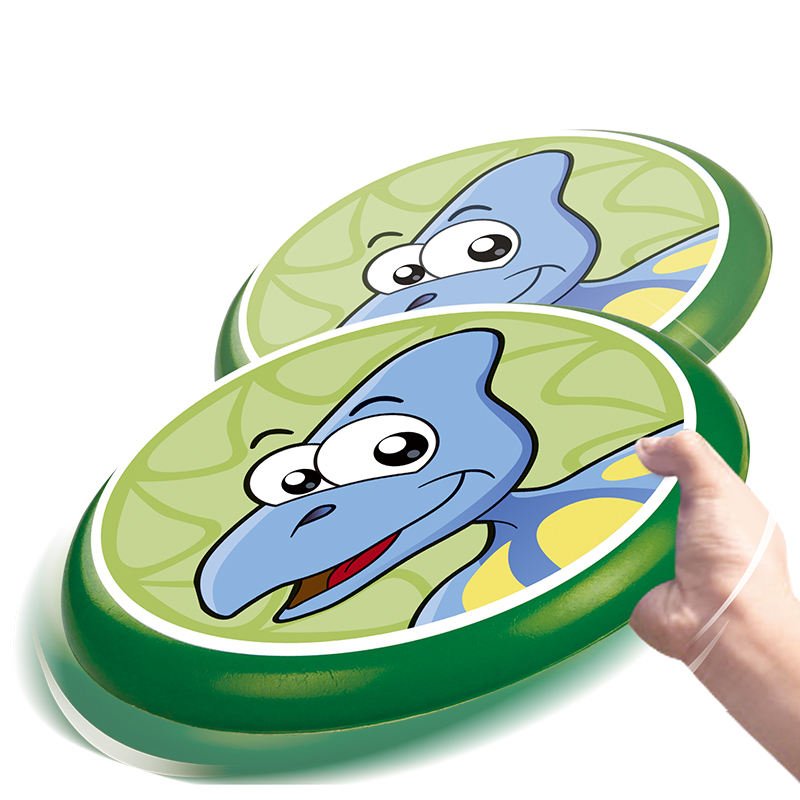 6.3inch frisbeed interactive PU soft material colorful dinosaur Safety hand throwing Flying Disc for kids