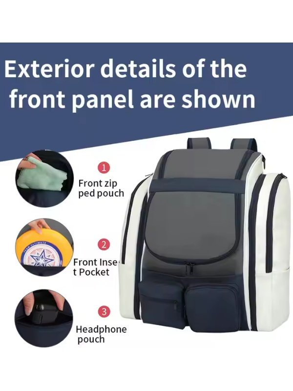 Premium Outdoor Portable Frisbee Storage Pouch Versatile Disc Golf Backpack with Breathable Back Pad Durable Flying Disc Bag