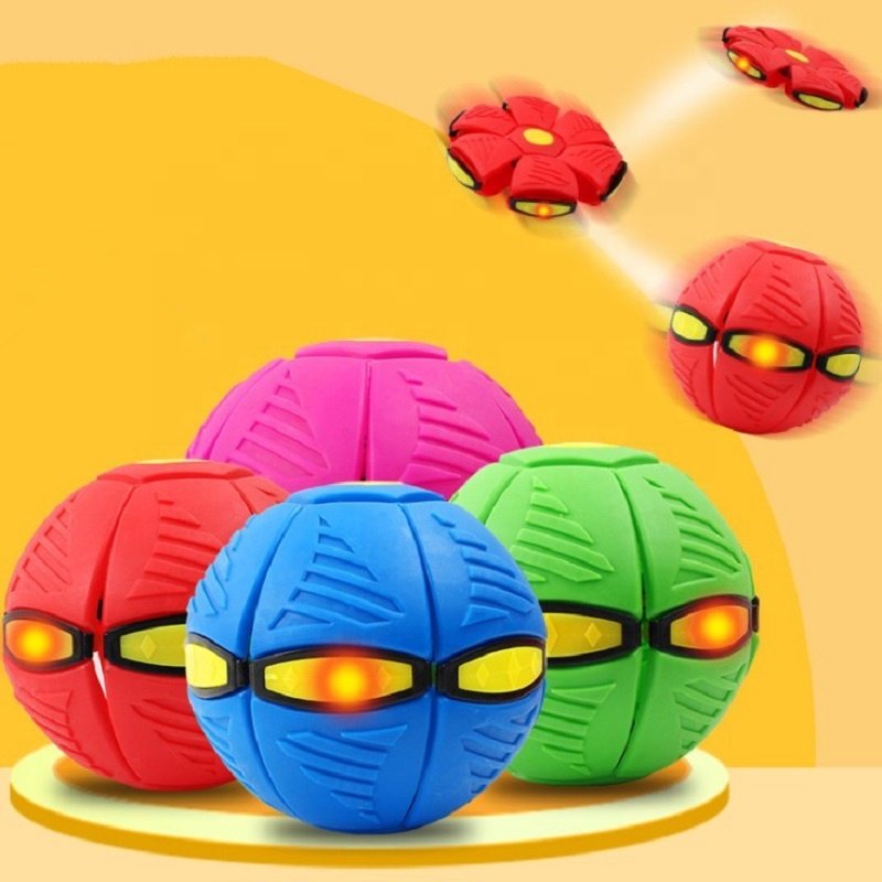 Outdoor Toy Fly Ball LED Beach Garden Game Throw Disc Ball Kid Fancy Soft Novelty Toy multiple colour Flat Deformable Toy