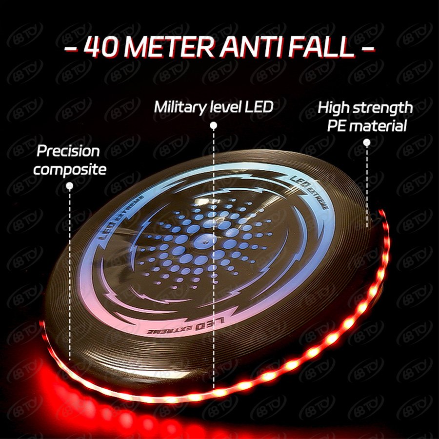 LED Light Frisbeed Toy Outdoor Sport Toys flying disc Game 27CM 49LEDs 9inch Custom Logo
