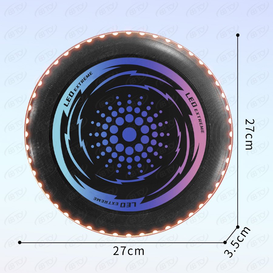 LED Light Frisbeed Toy Outdoor Sport Toys flying disc Game 27CM 49LEDs 9inch Custom Logo
