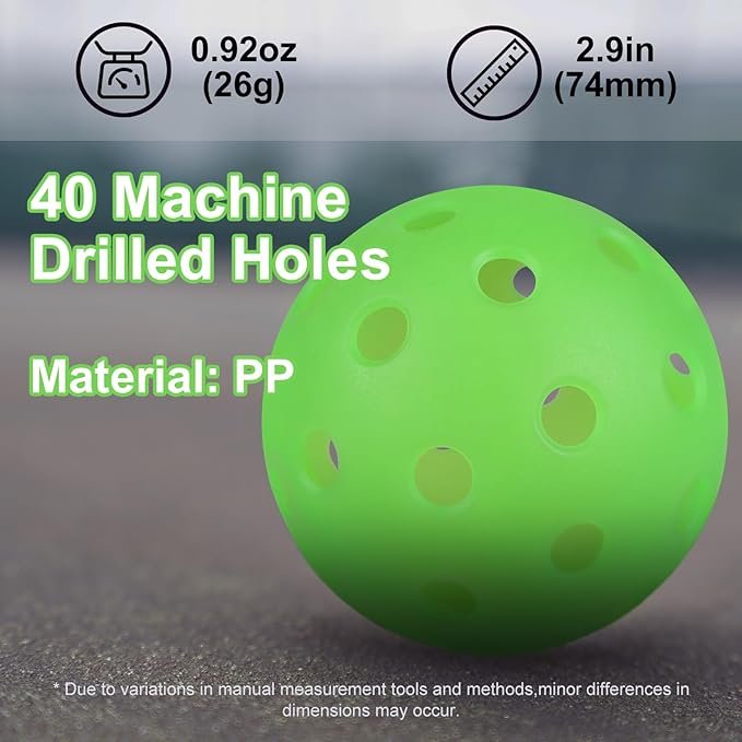 Outdoor Toys Pickleball S40 Pickleballs Hole 40 Ball Play Balls Rough Surface Carbon Fiber Pickleball Paddle