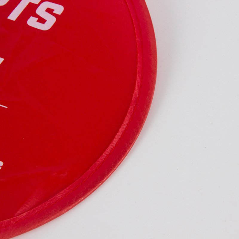 Custom Printed Nylon Round Folding Hand Fan Flexible Foldable Disc Fan for Summer Promotion