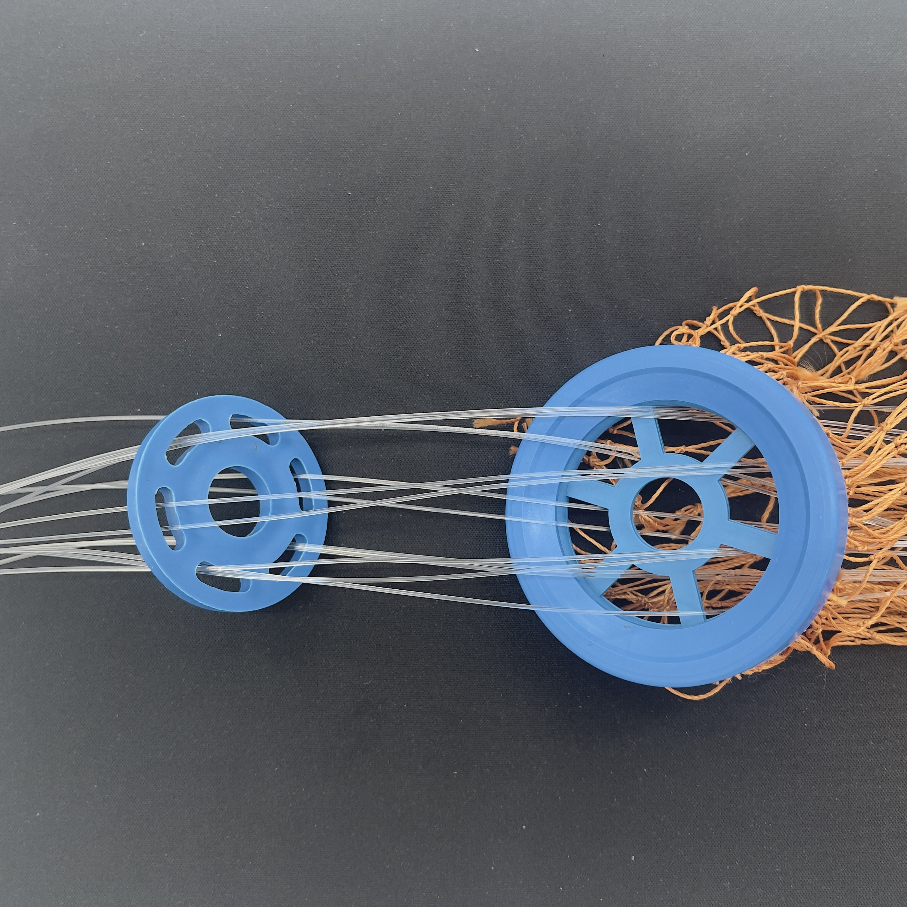 High quality American Style Fishing Net Tire Line Frisbee Hand Cast Net Small Mesh Drawing Throw Net 4-12 Feet Pull Line Nylon