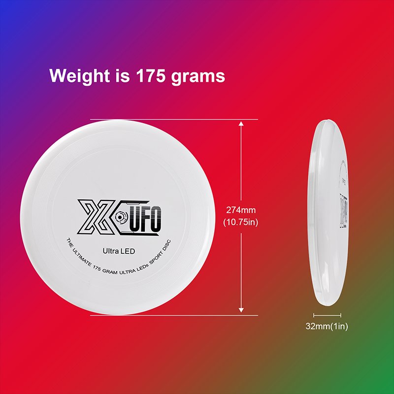 Factory Custom light up Flying Disc 175g Ultimate frisbeed Outdoor Sports custom flying disc with led lights