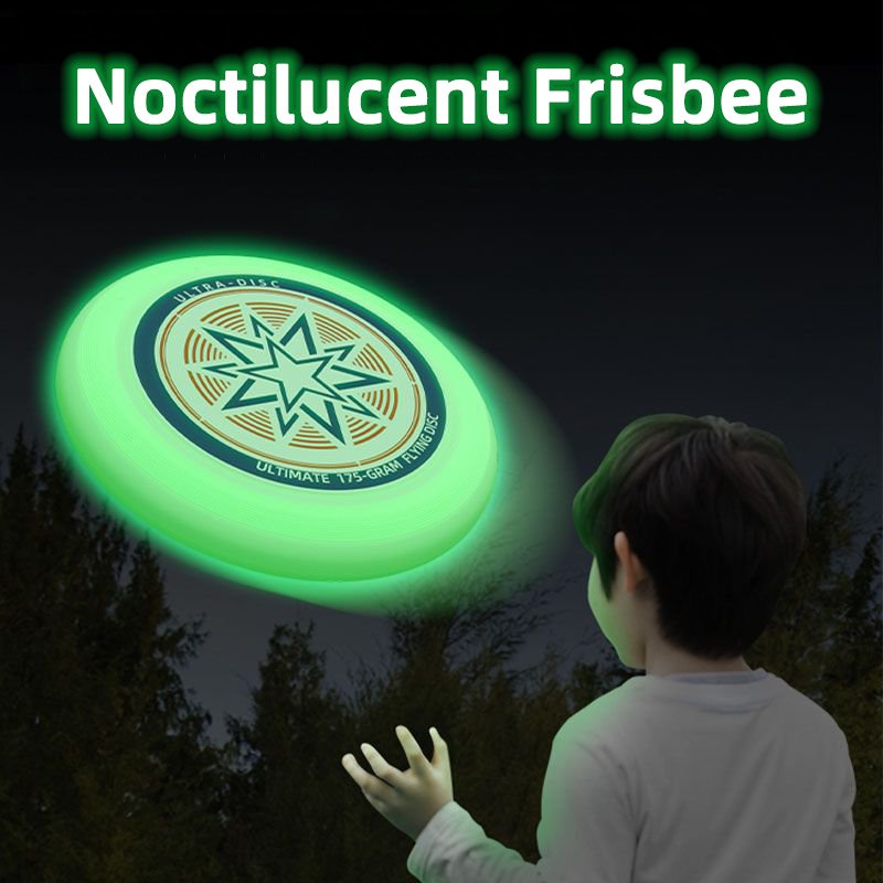 Glow In The Dark Frisbee for outdoor game,Flying Disc noctilucence Frisbee,Soft PE aerodynamics design frisbee