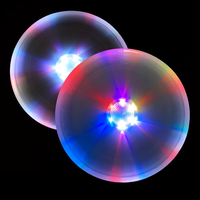 Hot sale 11 inch luminous light up frisbeed flying disc games for kids outdoor sports