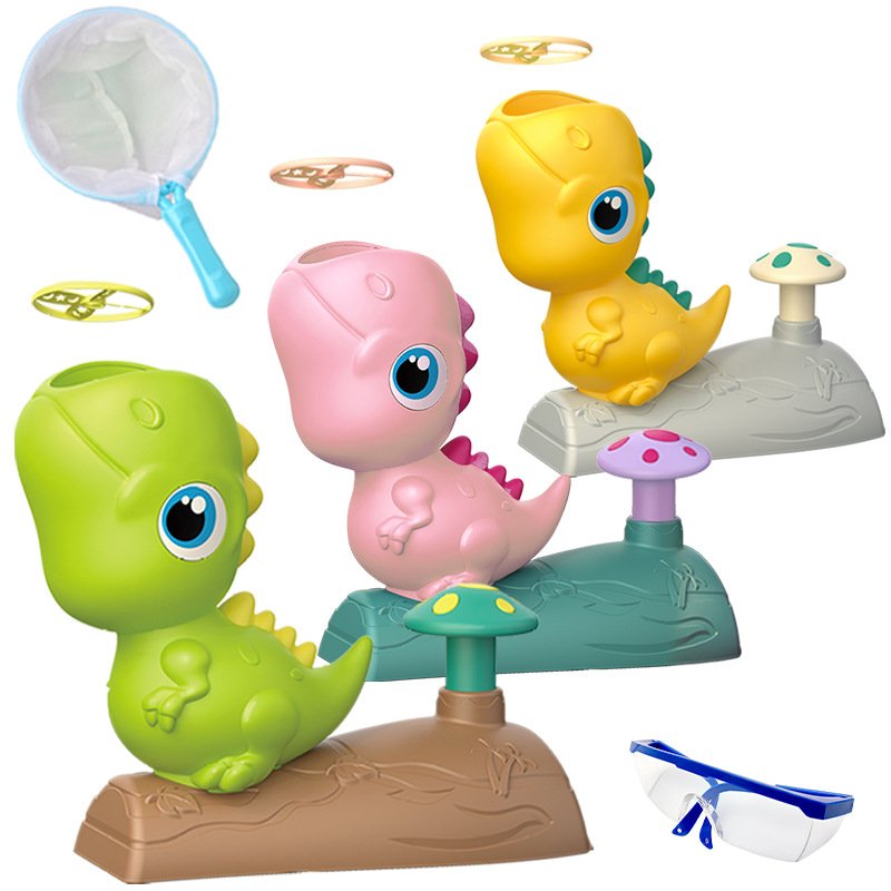 Flying saucer parent-child interaction outdoor competition dinosaur flying disc soaring rocket bamboo dragonfly