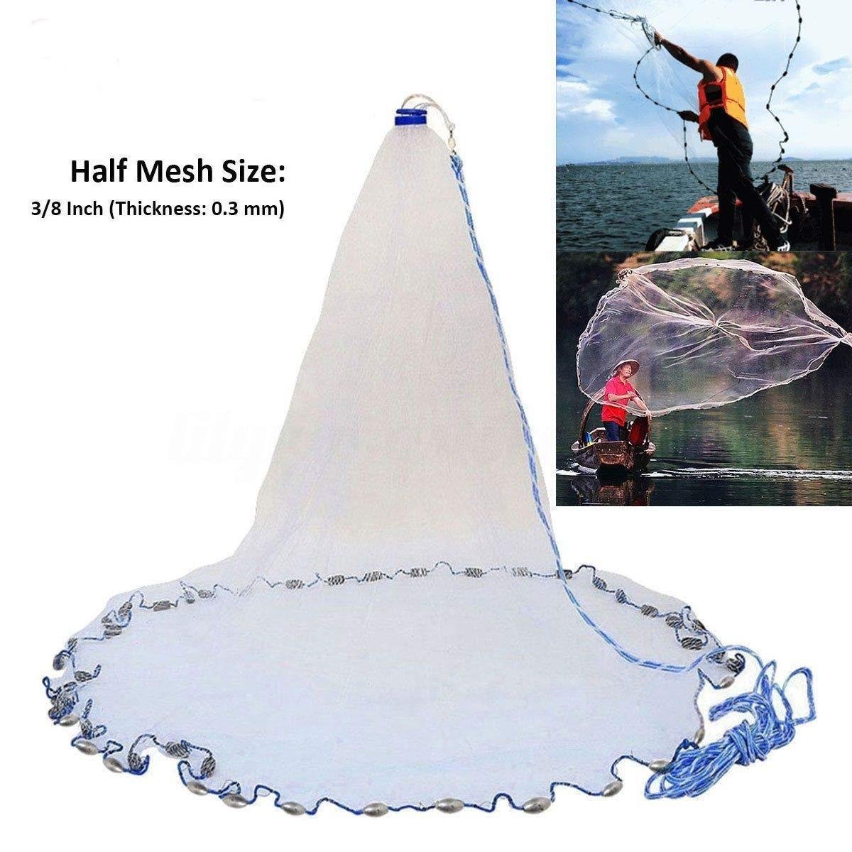 Wholesale High Quality Fishing Cast Nets Nylon American Throwing Frisbee Fishing Net Fishing Tackle
