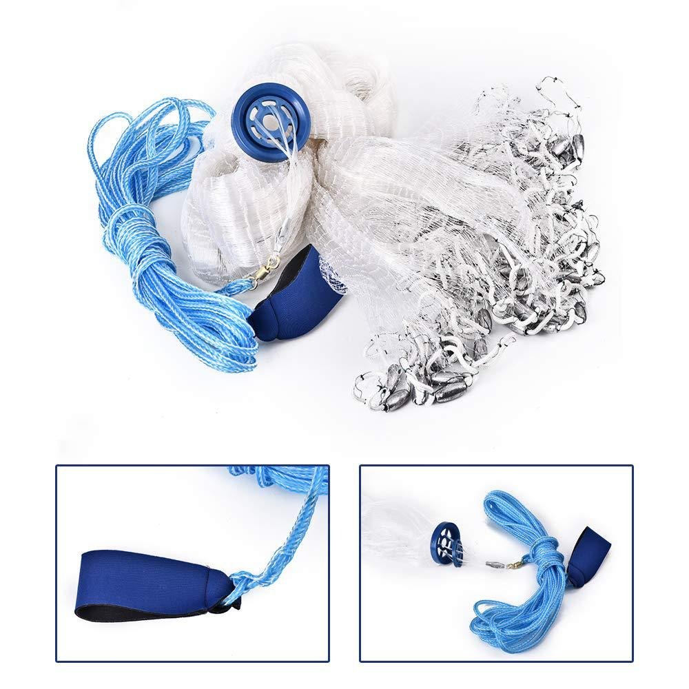 Wholesale High Quality Fishing Cast Nets Nylon American Throwing Frisbee Fishing Net Fishing Tackle