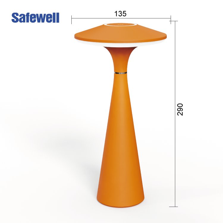 IP44 Touch Dimmable Portable Rechargeable Night Light UFO Frisbee Shape Lampshade Creative RGB Battery Table Lamps