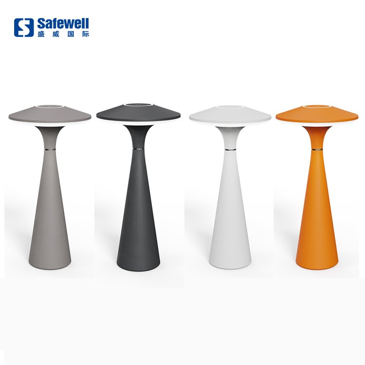 IP44 Touch Dimmable Portable Rechargeable Night Light UFO Frisbee Shape Lampshade Creative RGB Battery Table Lamps