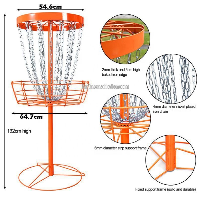 Wholesale Portable Disc Golf Target 24 Chain Flying Disk Disc Golf Target Set Basket for outdoor golf games