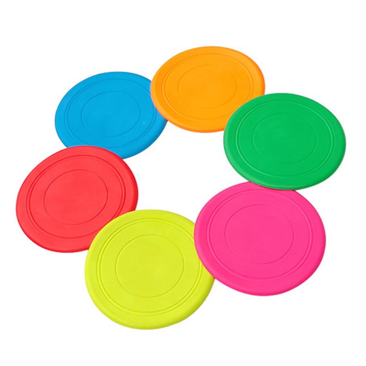 Customized Round Dog Pet Training Toys Tpr Flying Disc Dog Fetch Toy Bite Resistant Frisbeed For Training Dogs
