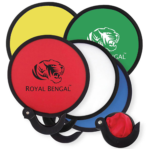 Personalized Pride Collapsible Foldable Nylon Fan With Pouch Fold Up Handle Fan Flying Disc Customized Logo Fan with Pocket