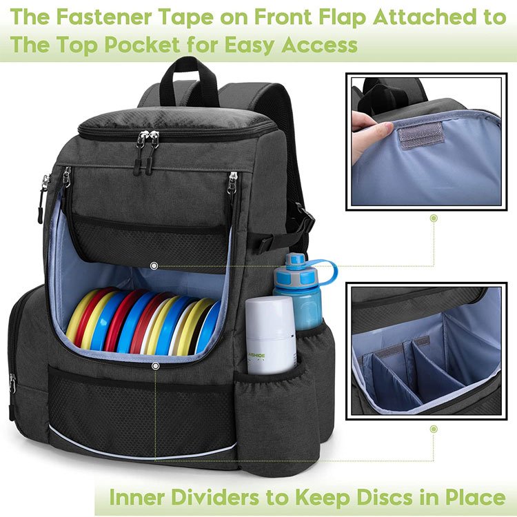 Frisbee golf bag custom logo wholesale disc golf bag holds 25 discs waterproof disc golf backpack grip