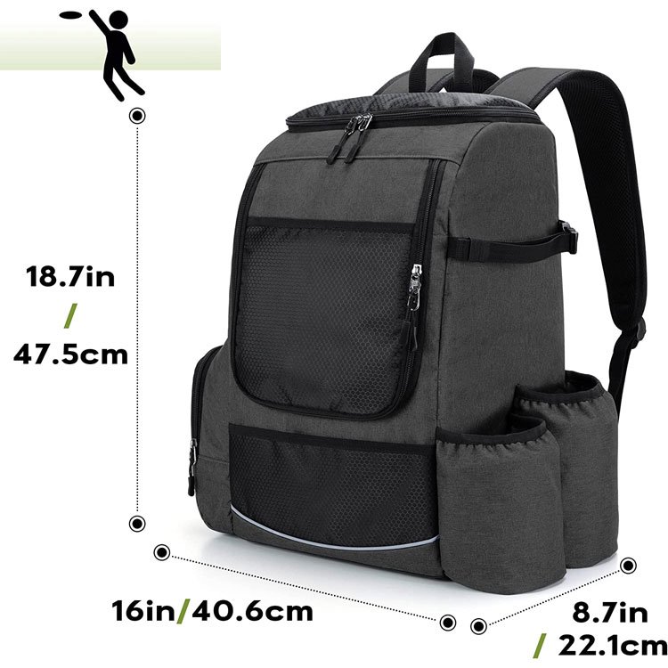 Frisbee golf bag custom logo wholesale disc golf bag holds 25 discs waterproof disc golf backpack grip
