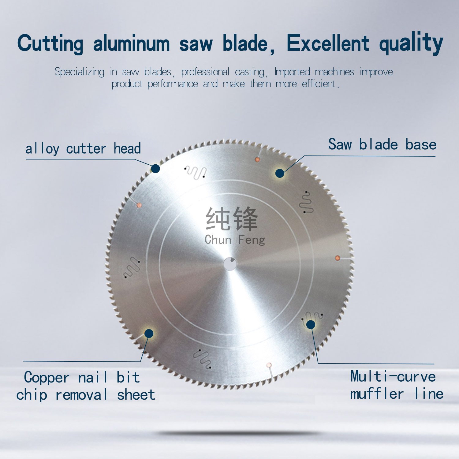 550mm 120/144teeth 600-2000MM Wa-Tct Circular Saw Blade Disc For Aluminum Profile Cutting Machine