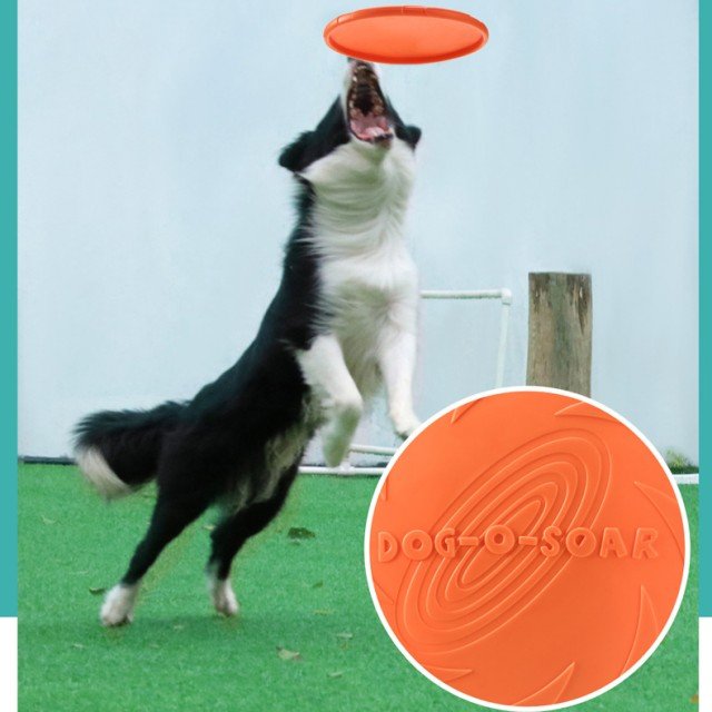 Pet Dog Flying Disk Toy Silicone Material Environmentally Friendly Anti-Chew Dog Puppy Interactive Training Pet Supplies