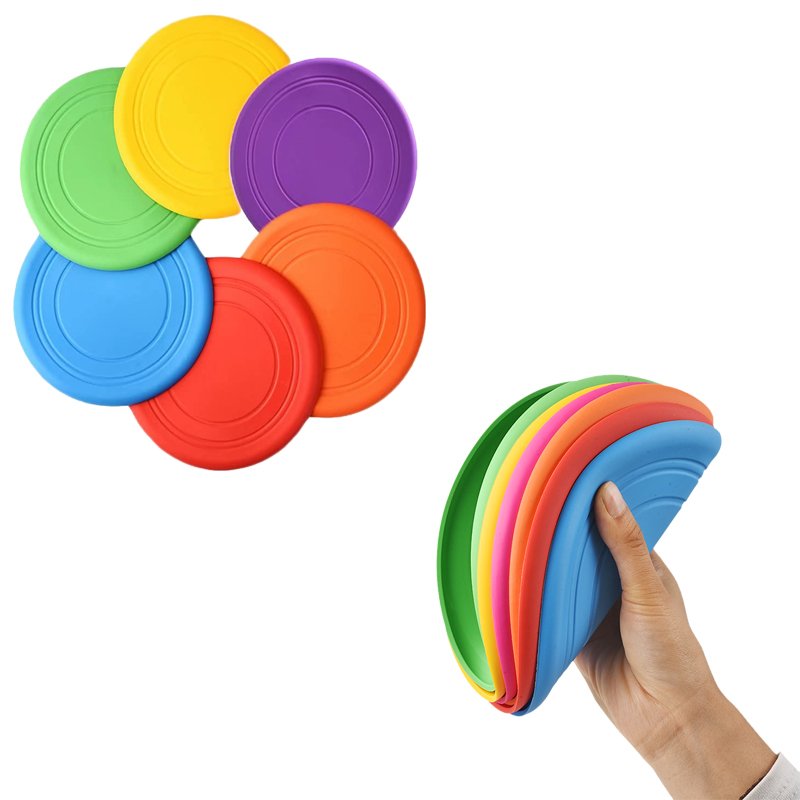 wholesale frisbee golf disc outdoor sports flying disk toy silicone beach soft flexible durable grip frisbee custom logo flying