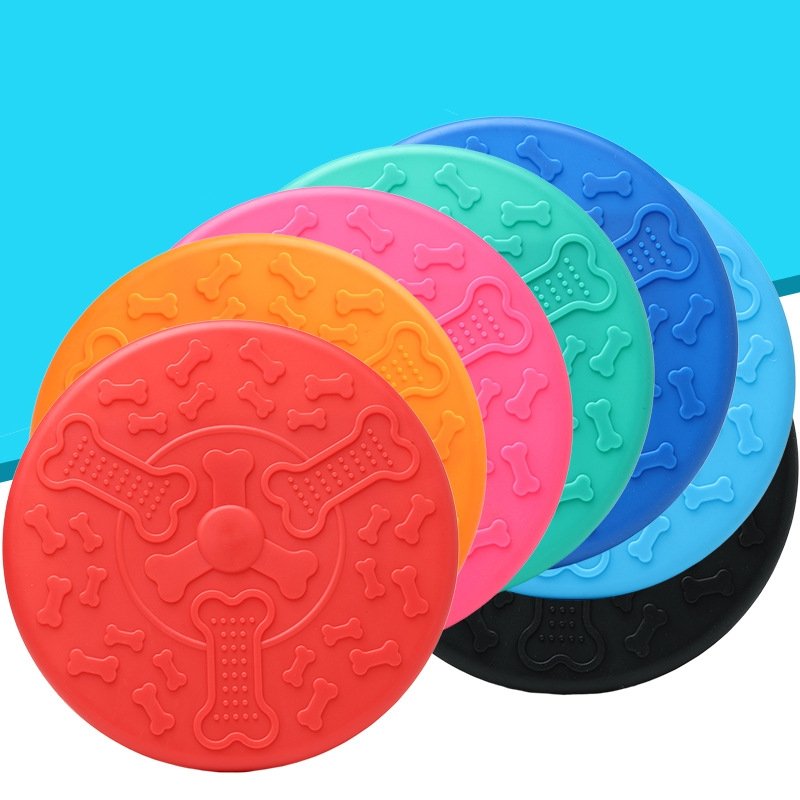 Pet Toy Dog Flying Discs TPR Feeding Training Dual Purpose Bite Resistance Pet Dog Training Toy