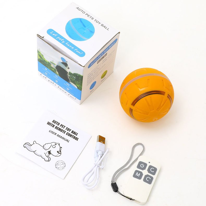 USB Automatic Round Toy Balls Smart Electronic Moving Bouncing Jumping Dog Ball Interactive Dog Toy Active Rolling Ball