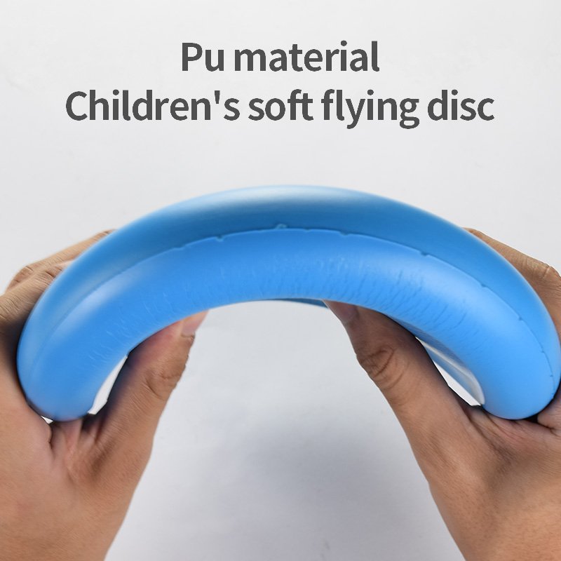 Custom Logo PU Soft Dog Interactive Flying Disc Pet Outdoor Beach Training Dog Frisbeed
