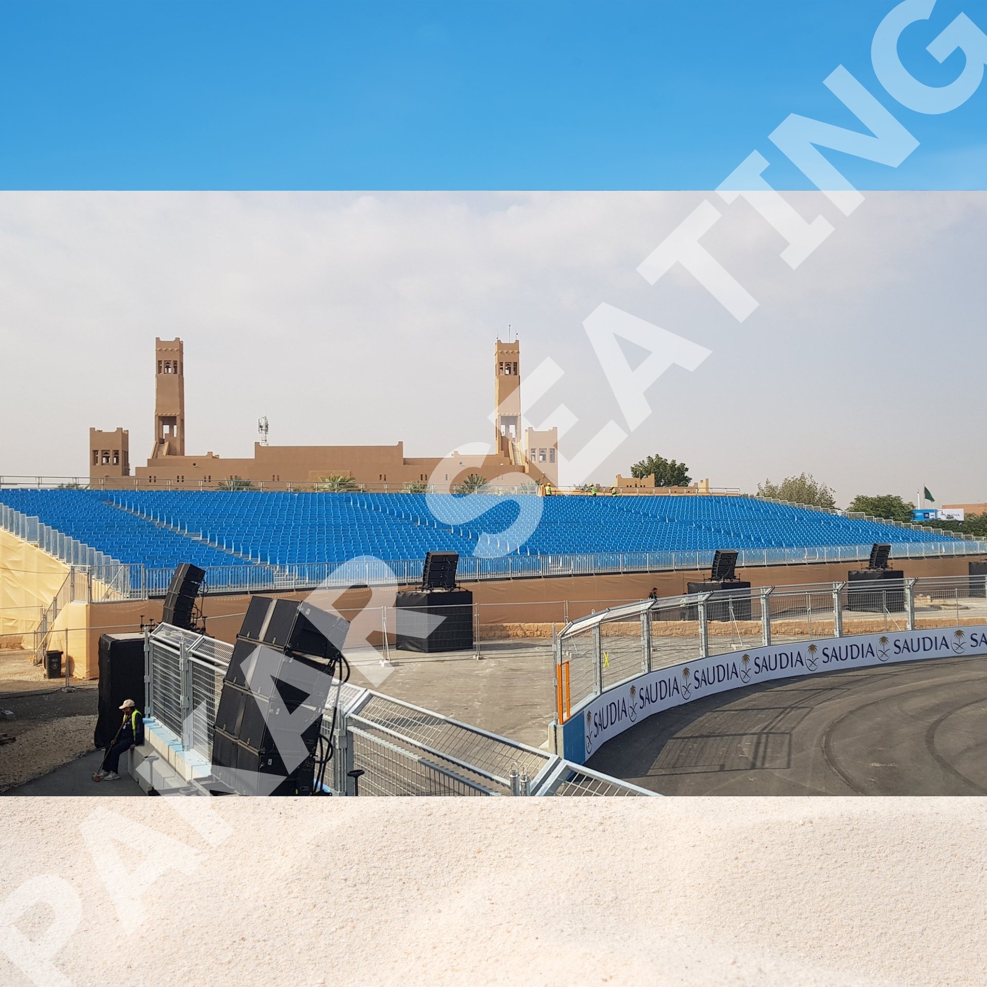 Grandstand stand for frisbee game Seating Solution for Entertainment Events