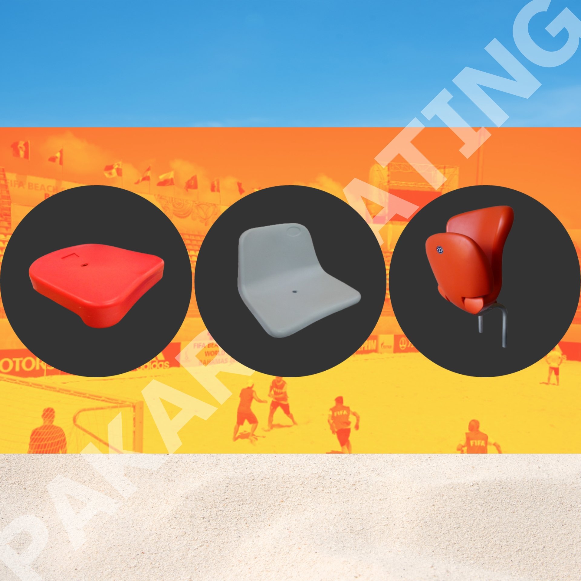Grandstand stand for frisbee game Seating Solution for Entertainment Events
