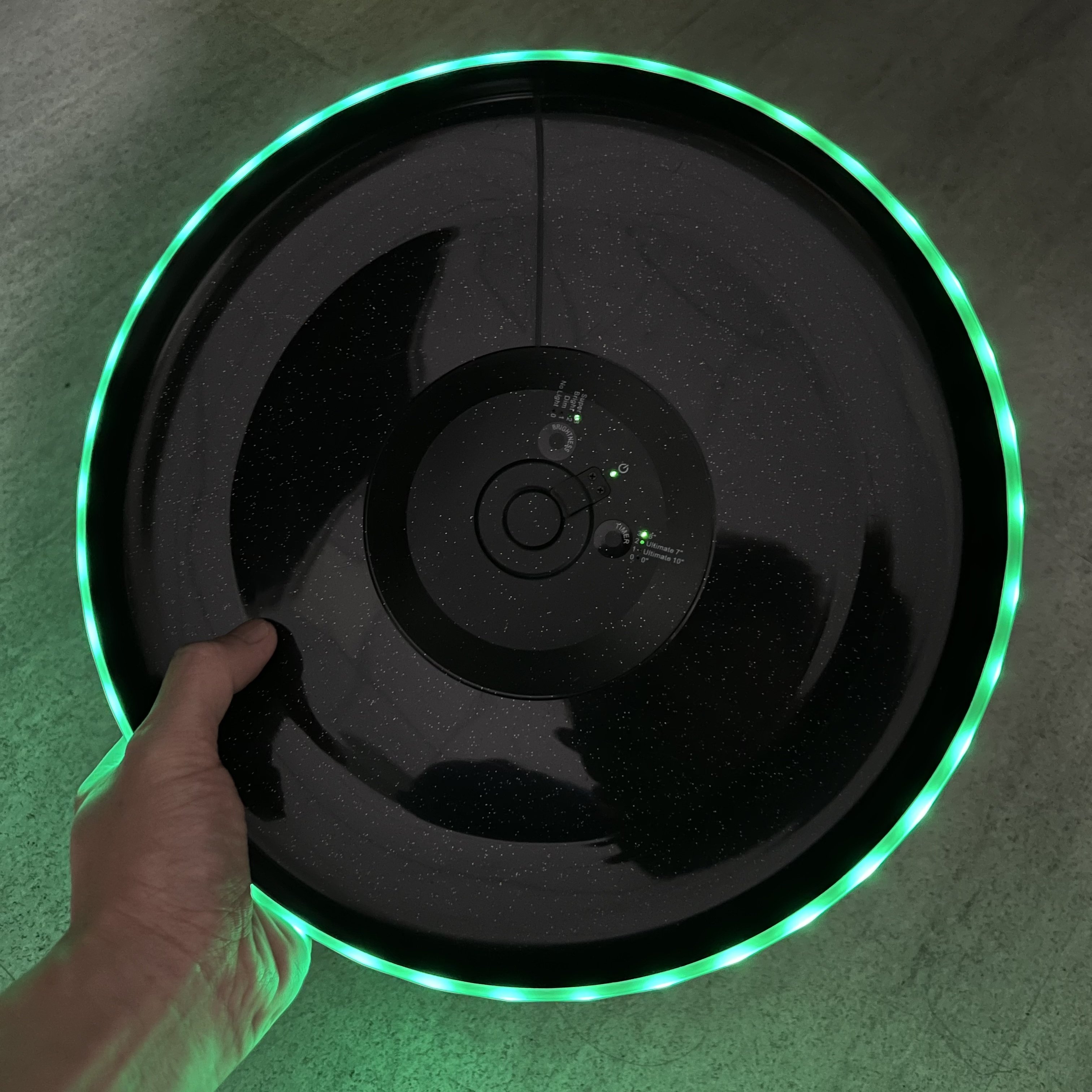 WFDF Certified Ultimate Frisbeed 360 led frisbeed bright flying disc OEM Custom flying disc frisbeed with led lights