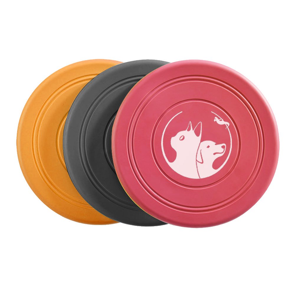 Dog Outdoor Training Red Frisbee