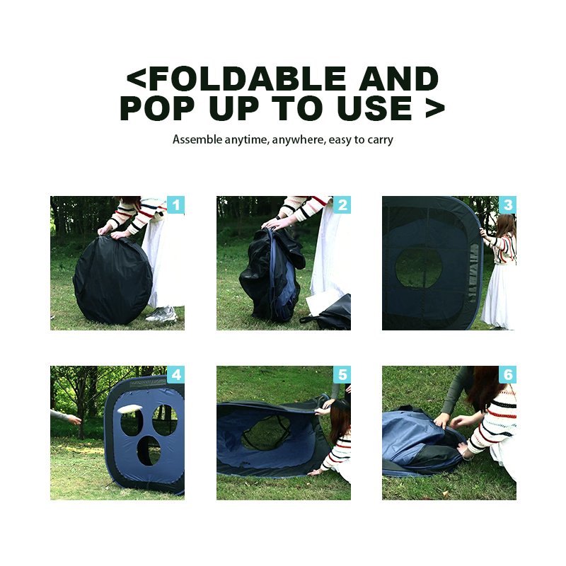 Multiple Use Flying Disc Frisbee Sports Shooting Goalpost Foldable Pop Up Tent Goal Target Net With Carrying Bag